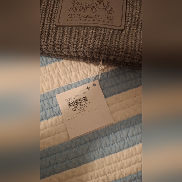 Coach Gray Knit Beanie - Picture 2 of 4